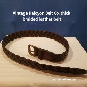 VTG Halcyon Belt Co. thick braided leather belt